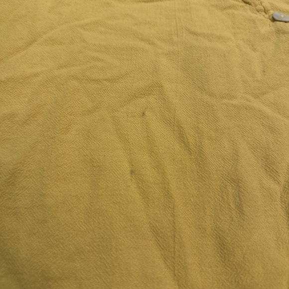 Flaw Oh My Gauze Top 2 L/XL Yellow Lagenlook Boho Minimalist Beach Coastal - Picture 2 of 9